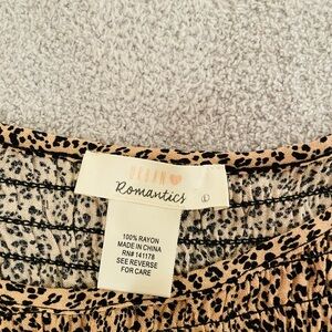 Animal print smocked peblum